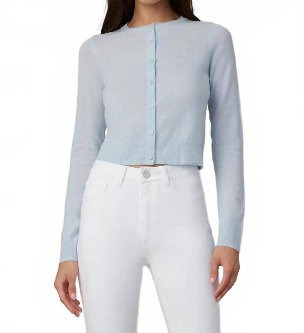NEW JOE'S JEANS dani cashmere cardigan in powder blue